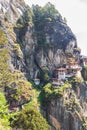 Bhutan, October 26, 2021: Tiger nest monastery in the Himalaya mountains of Bhutan. Also known as Taktsang Lhakhang. BhutanÃ¢â¬â¢s