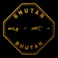 Bhutan Paro Seal Map Design Royalty Free Stock Photo