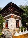 Bhutan traditional architecture in nature Royalty Free Stock Photo