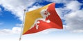 Bhutan - waving flag - 3D illustration