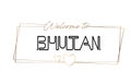 Bhutan Welcome to text Neon lettering typography. Word for logotype, badge, icon, postcard, logo, banner Vector Illustration