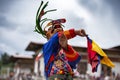 Bhutanese Cham masked dance , closeup , Bhutan Royalty Free Stock Photo