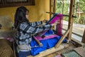 Bhutanese cloth weaving machine