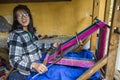 Bhutanese cloth weaving machine