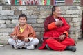 Bhutanese men at the Memorial Chorten, Thimphu, Bhutan.
