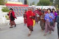Bhutanese people at the Memorial Chorten, Thimphu, Bhutan.