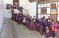 Bhutanese people at the Trongsa Dzong, Trongsa, Bhutan