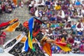 Bhutanese Sha Na Cham, black hat dance , Bhutan Royalty Free Stock Photo