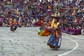 Bhutanese Sha Na Cham, black hat dance , Bhutan Royalty Free Stock Photo