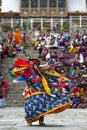 Bhutanese Sha Na Cham, black hat dance , Bhutan Royalty Free Stock Photo