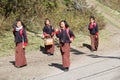 Bhutanese students, Chhume village, Bhutan