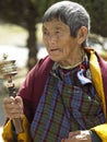 Bhutanese woman - Paro Dzong - Bhutan Royalty Free Stock Photo