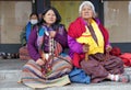 Bhutanese women at the Memorial Chorten, Thimphu, Bhutan.