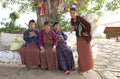 Bhutanese women, Punakha, Bhutan