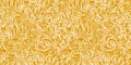 Bi color seamless pattern with texture twisted line shape. Vector hand drawing unique graphics and curved smooth lines