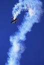 Bi-plane Performing Aerobatics at Buckeye Air Show Royalty Free Stock Photo