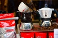 Coffee maker in Bialetti store in Milano