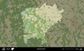 Bialynicy District highlighted, Belarus. Topographic Humanitarian Royalty Free Stock Photo