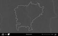 Bialynicy District outlined, Belarus. Grayscale Royalty Free Stock Photo