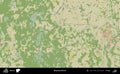 Bialynicy District outlined, Belarus. Topographic Humanitarian Royalty Free Stock Photo
