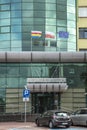 Bialystok, Poland - 23, July, 2020: The building of the Marshal`s Office in BiaÃâystok, view of the entrance