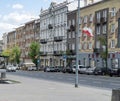 Townhouses at Sienkiewicza Street, in the middle a luxurious, neo-Renaissance tenement house