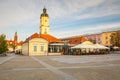 Bialystok, Poland - September 17, 2018: Architecture of the Kosciusko Main Square with Town Hall in Bialystok, Poland. Bialystok