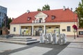 Bialystok, Poland - September 17, 2018: Architecture of the Kosciusko Main Square with Town Hall in Bialystok, Poland. Bialystok