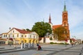 Bialystok, Poland - September 17, 2018: Architecture of the Kosciusko Main Square with Town Hall in Bialystok, Poland. Bialystok