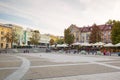 Bialystok, Poland - September 17, 2018: Architecture of the Kosciusko Main Square with Town Hall in Bialystok, Poland. Bialystok