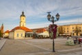 Bialystok, Poland - September 17, 2018: Architecture of the Kosciusko Main Square with Town Hall in Bialystok, Poland. Bialystok