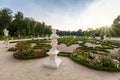 Bialystok, Poland - September 17, 2018: Beautiful gardens of the Branicki Palace in Bialystok, Poland. Bialystok is the largest