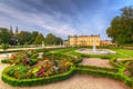 Bialystok, Poland - September 17, 2018: Beautiful gardens of the Branicki Palace in Bialystok, Poland. Bialystok is the largest