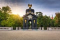 Bialystok, Poland - September 17, 2018: Beautiful gardens of the Branicki Palace in Bialystok, Poland. Bialystok is the largest