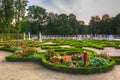 Bialystok, Poland - September 17, 2018: Beautiful gardens of the Branicki Palace in Bialystok, Poland. Bialystok is the largest