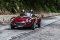 BIANCHI PANHARD ITALFRANCE 750 S COLLI 1954 on an old racing car in rally Mille Miglia 2017 the famous italian historical race 1 Royalty Free Stock Photo