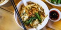 Biang Biang noodles -Thick, broad, hand-pulled noodles seasoned with chilli, garlic and Sichuan pepper, Biang Biang Royalty Free Stock Photo