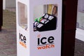 Ice watch logo brand and text sign on display store watches entrance shop facade Royalty Free Stock Photo