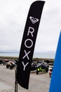 roxy flag for shop brand with logo and sign of fashion surf store Royalty Free Stock Photo