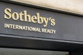 Sotheby logo and sign luxury brokers specialized in realty and auctions real estate Royalty Free Stock Photo