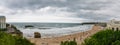 Biarritz, panorama of the beach - Basque Country, landscape of atlantic ocean coastline