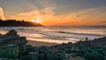 Biarritz lighthouse from the beach of the Chambre d`Amour. Royalty Free Stock Photo