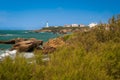Biarritz - Lighthouse and sea Royalty Free Stock Photo