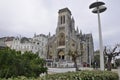 Biarritz, 14th april: Cathedral Sainte Eugenie Church from View Port of Biarritz in France