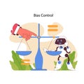 Bias control concept. Flat vector illustration Royalty Free Stock Photo