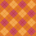 Bias Plaid in Orange and Pink Royalty Free Stock Photo