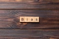 BIAS word written on wood block. BIAS text on wooden table for your desing, concept Royalty Free Stock Photo