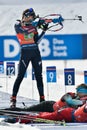 Biathlon BMW IBU World Cup - Single Mix Relay Royalty Free Stock Photo