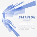 Biathlon Challenge Banner Royalty Free Stock Photo