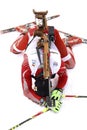 Biathlon - exhausted athlete Royalty Free Stock Photo